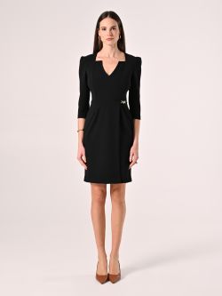 Black Wrap Sheath Dress det_1