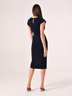 Blue Sheath Dress with Cut-out Detail det_3