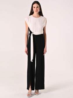 Black & White Bicolor Jumpsuit det_1