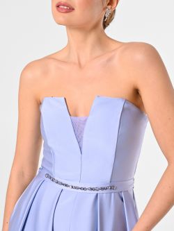 Rinascimento Atelier Light Blue Dress with Full Skirt in_i5