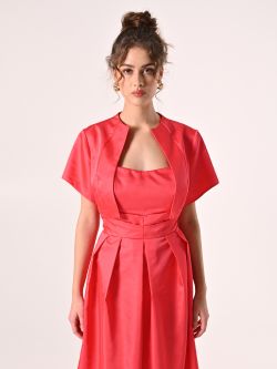 Coprispalle Corto in Twill Camelia det_2