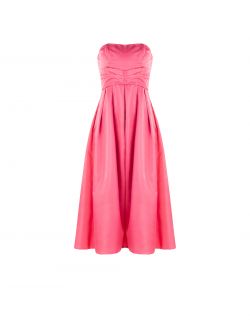 Bustierkleid mit Tellerrock aus Twilll in Kamelienrosa det_4