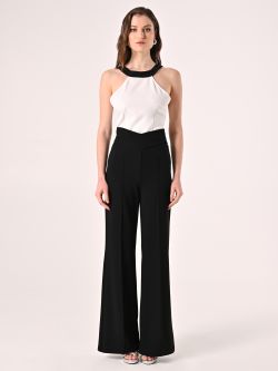 Pantaloni Neri con Incrocio det_1