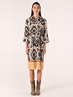 Hemdblusenkleid aus Viskose mit Ethno-Print det_1
