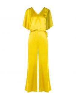 Jumpsuit in Avocado Green Satin det_4
