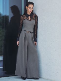Palazzo Trousers in Cool Wool-effect Fabric sp_e1