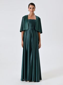 Green Satin Shrug det_1