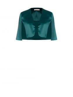 Green Satin Shrug det_4