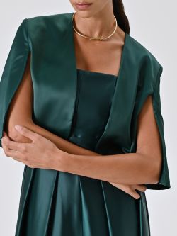 Green Satin Shrug in_i5
