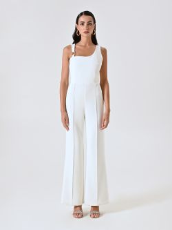 White Jumpsuit with Ring det_1