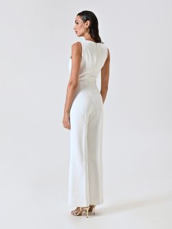 White Jumpsuit with Ring det_3