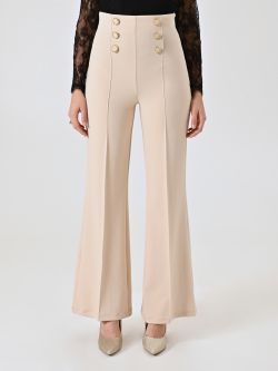 Hose mit sechs Knöpfen in hellem Beige det_2