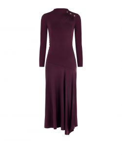 Vestido en punto milano ligero burdeos det_4