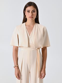 Flowy Beige Shrug det_2