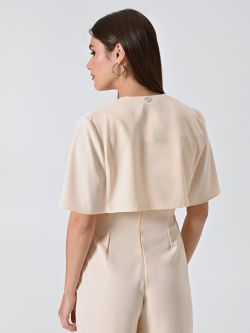 Flowy Beige Shrug det_3