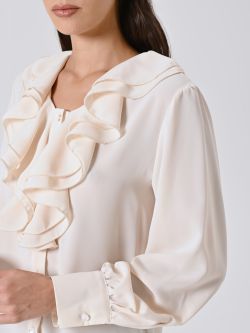 Blusa Bianca con Volants in_i5