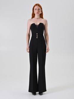 Black Jumpsuit with Designer Buttons det_1