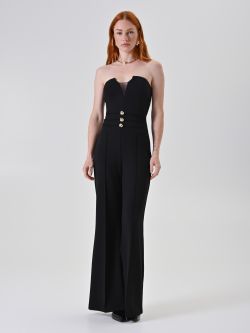 Black Jumpsuit with Designer Buttons in_i7