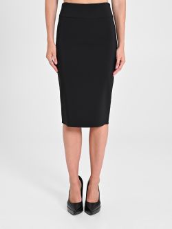 Black Pencil Skirt in Technical Fabric det_2