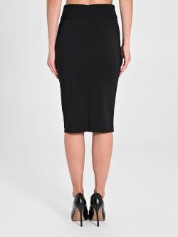Black Pencil Skirt in Technical Fabric in_i4