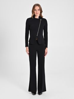 Jacke mit Reißverschluss aus Scuba-Kreppstoff det_1