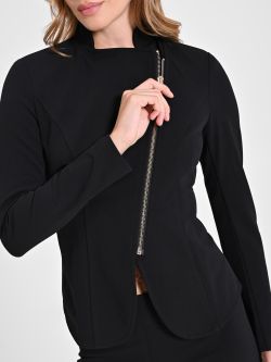 Jacke mit Reißverschluss aus Scuba-Kreppstoff in_i5