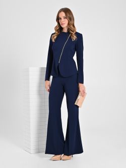 Zip jacket in scuba crepe in_i7