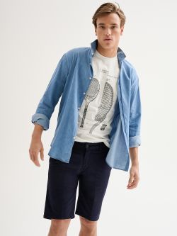 Men’s Shirt in Light Wash Denim QB24 in_i7