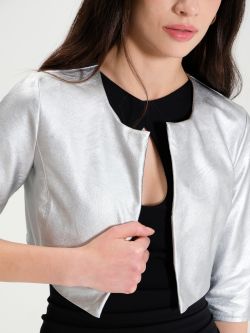 Metallic faux leather shrug  in_i5