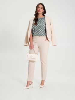 Curvy Beige Trousers with Smock Stitching sp_e1
