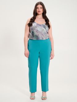 Curvy Green Trousers  det_1