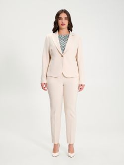 Giacca Curvy Monobottone Beige  det_1