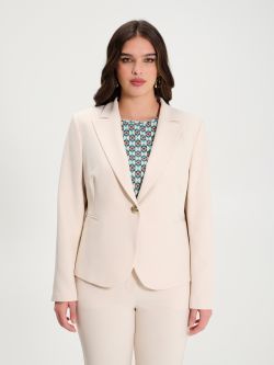 Giacca Curvy Monobottone Beige  det_2