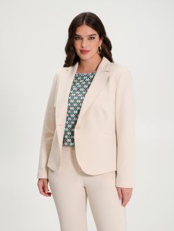 Giacca Curvy Monobottone Beige  sp_e1