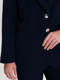 Curvy Navy Blue Two-Button Jacket  in_i5