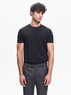 Men’s Black Crewneck T-Shirt QB24 det_3