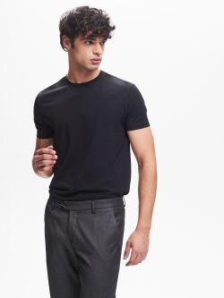 Men’s Black Crewneck T-Shirt QB24 sp_e1