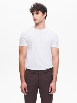 T-Shirt mit Rundhalsausschnitt für Herren in Weiß QB24 det_3