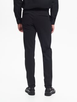 Pantalón de traje de punto Milano en azul oscuro para hombre; QB24 in_i4