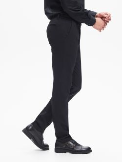 Pantalón de traje de punto Milano en azul oscuro para hombre; QB24 in_i7
