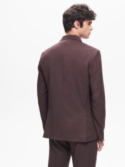 Men’s Dark-Brown Double-Breasted Polyviscose Jacket QB24 in_i4