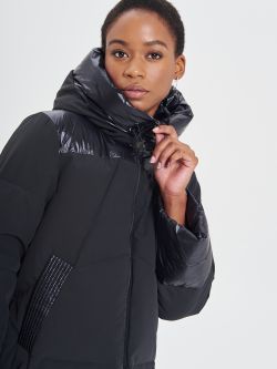 Cropped glossy puffer jacket outlet