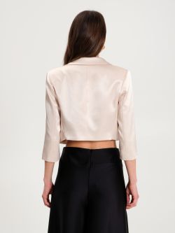 Spenzer mit Lurex in Beige in_i4