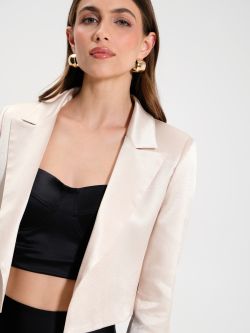 Spenzer mit Lurex in Beige in_i5