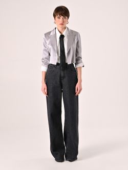 Giacca corta in Envers Satin det_1