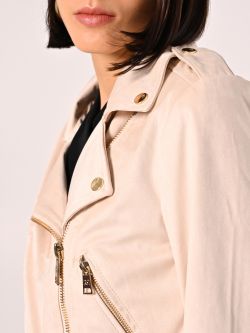 Faux Suede Biker Jacket in_i5