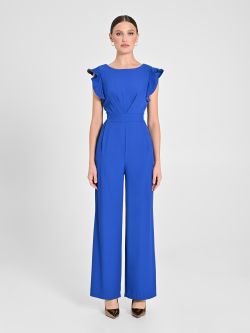 Blau Overall mit Flügelärmeln det_1
