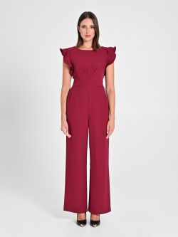 Bordeaux Jumpsuit with Cap Sleeves det_1