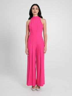 Fuchsia Jumpsuit with Stitched Pleats det_1