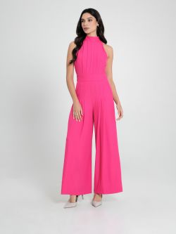 Fuchsia Jumpsuit with Stitched Pleats sp_e1